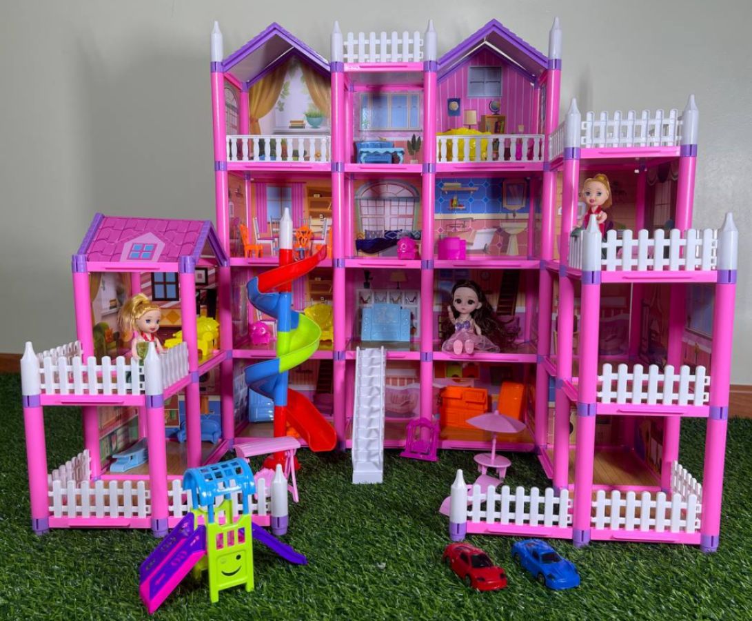 Casa de Muñecas con Accesorios - 378 Piezas