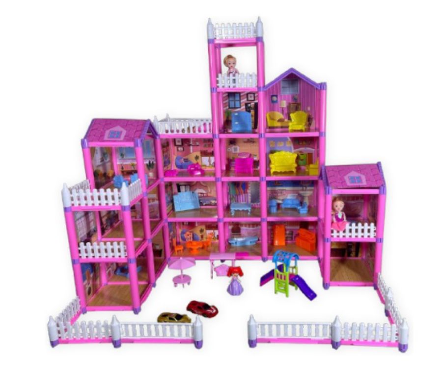 Casa de Muñecas con Accesorios - 372 Piezas