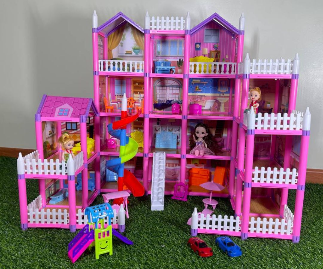Casa de Muñecas con Accesorios - 378 Piezas
