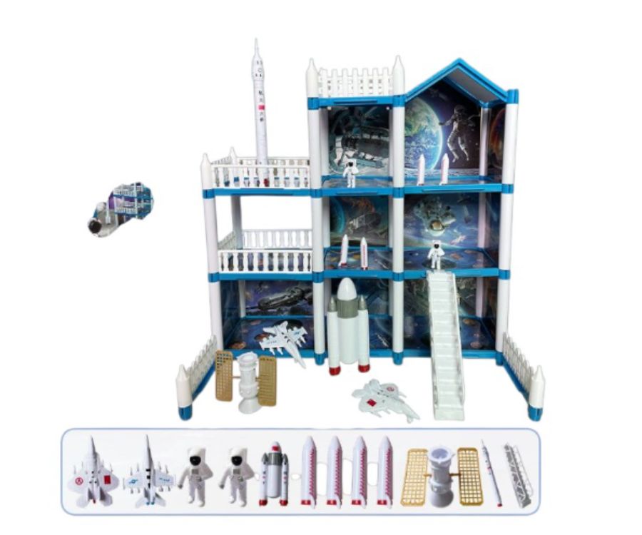 Set de Juguete de Astronautas y Naves Espaciales con Casa Espacial