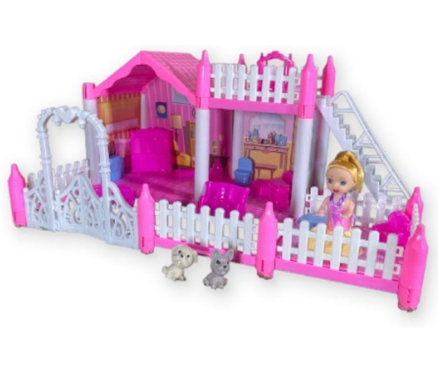 Casa de Muñecas con Accesorios - 75 Piezas