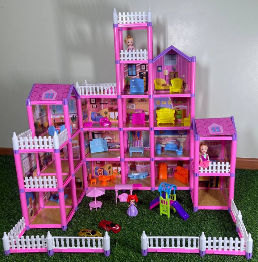 Casa de Muñecas con Accesorios - 372 Piezas