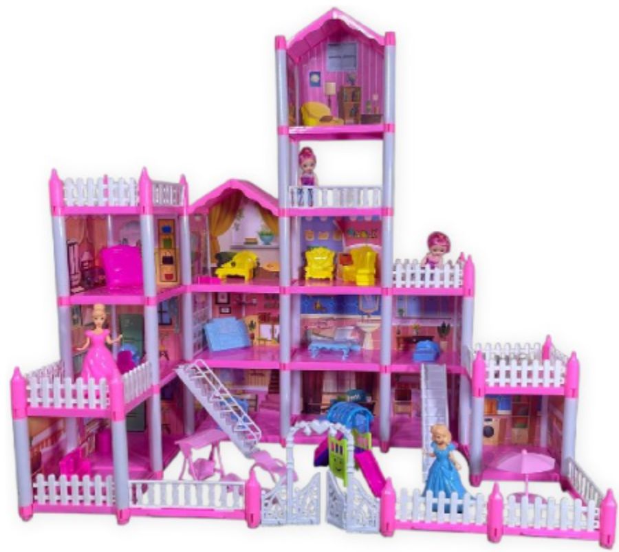 Casa de Muñecas con Accesorios - 256 Piezas
