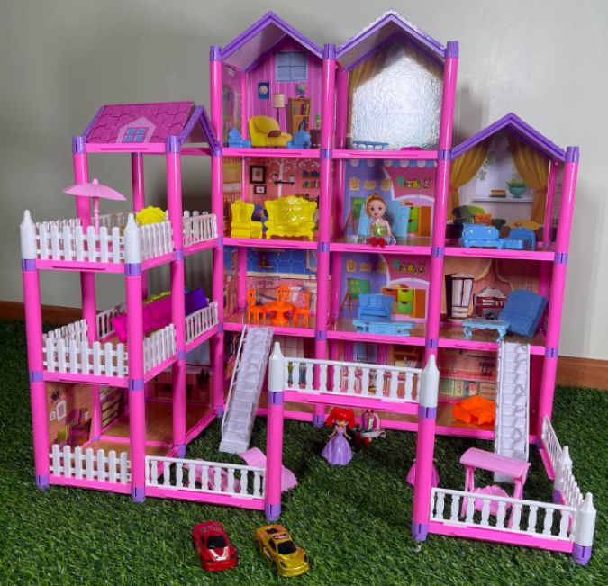 Casa de Muñecas con Accesorios - 306 Piezas