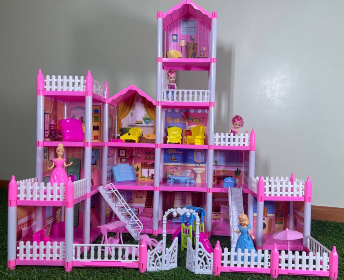 Casa de Muñecas con Accesorios - 256 Piezas