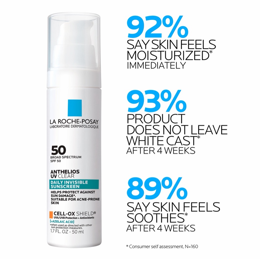La Roche Posay Anthelios UV Clear Daily Invisible Sunscreen 50 ml