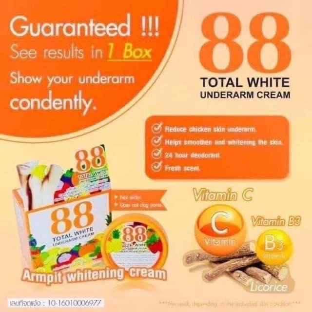 88 Total White Underarm Cream 35g