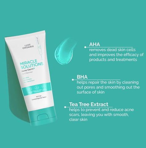 Luxe Organix Miracle Solutions Acne Derm + Gel Cleanser