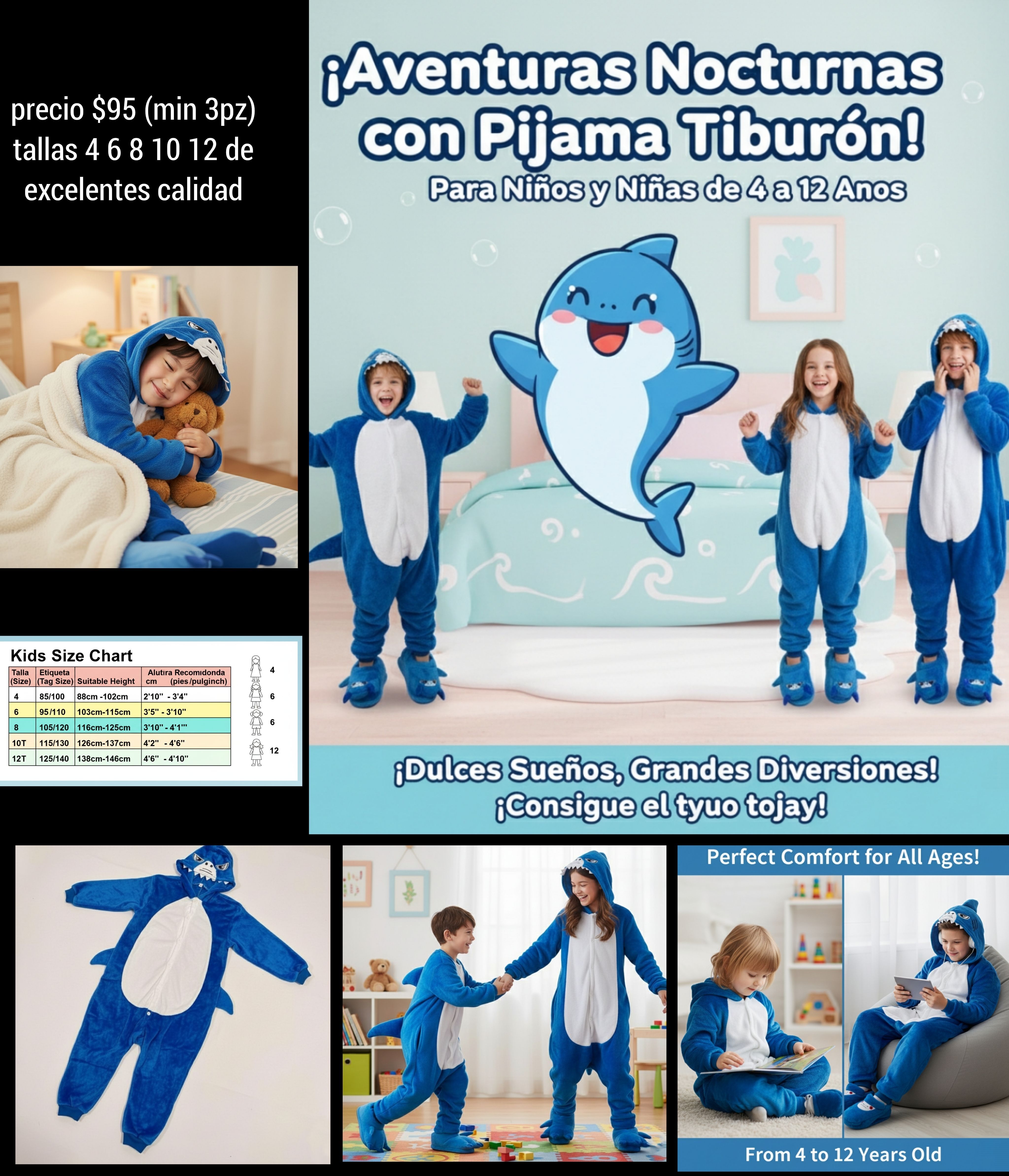 Pijama tiburón
