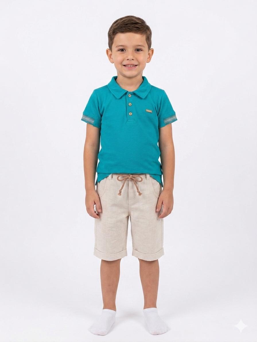 Conjunto Infantil Camisa Polo e Bermuda