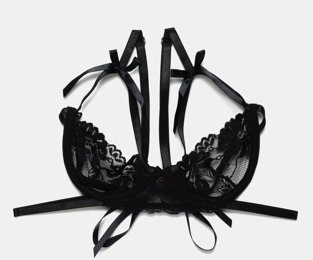 BALCONETTE NEGRO ENCAJE CARNIVAL
