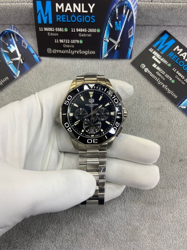 Aquaracer - All black com cronógrafo (bateria)