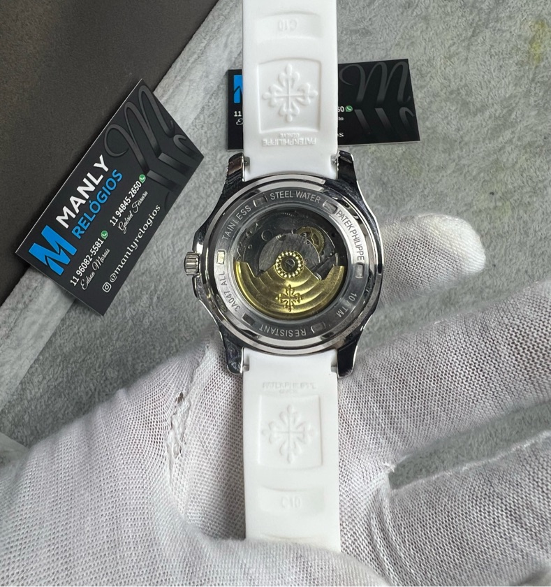 Aquanaut - Pulseira Branca / Fundo Azul