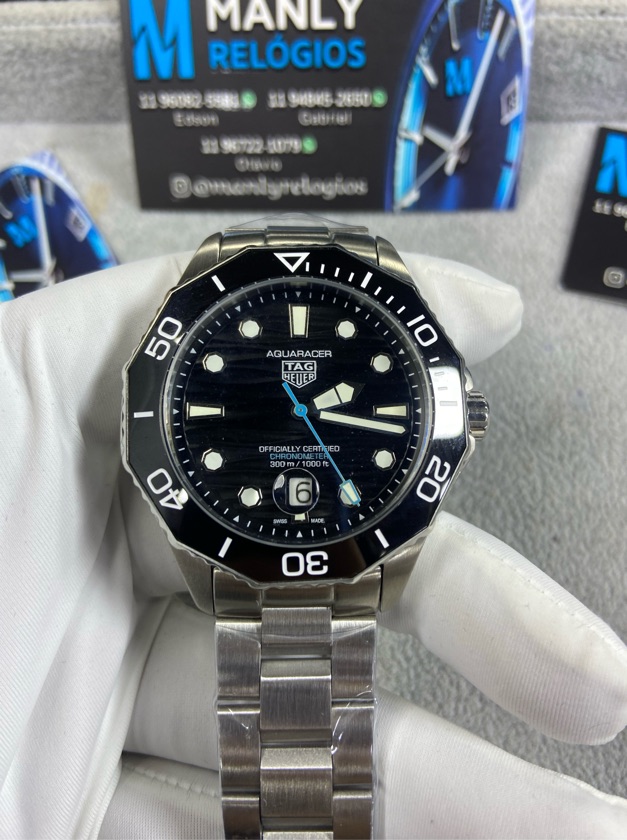 Aquaracer - All black / Ponteiro Azul (automático)