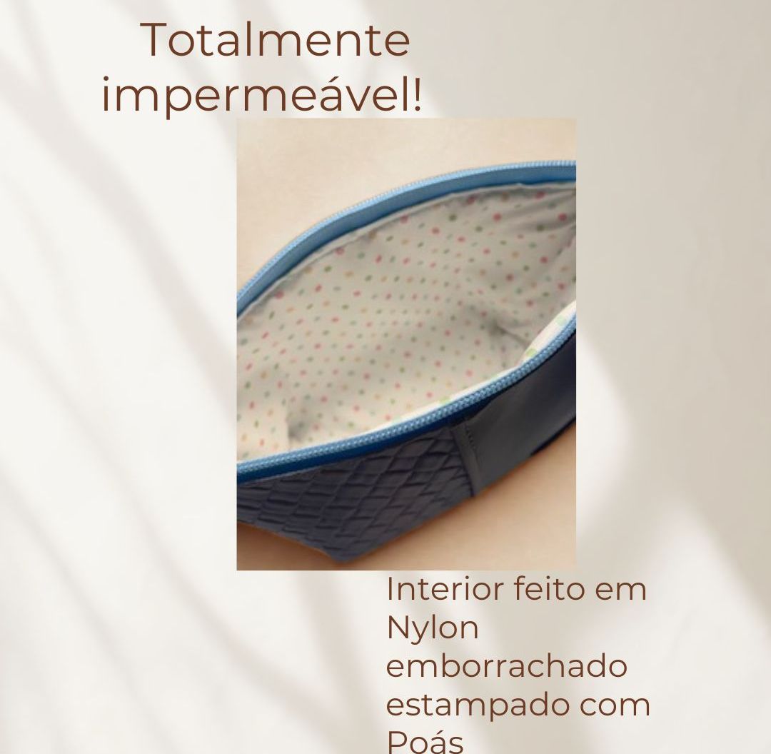 Necessaire Celeste Trapézio S -Coleção Celeste