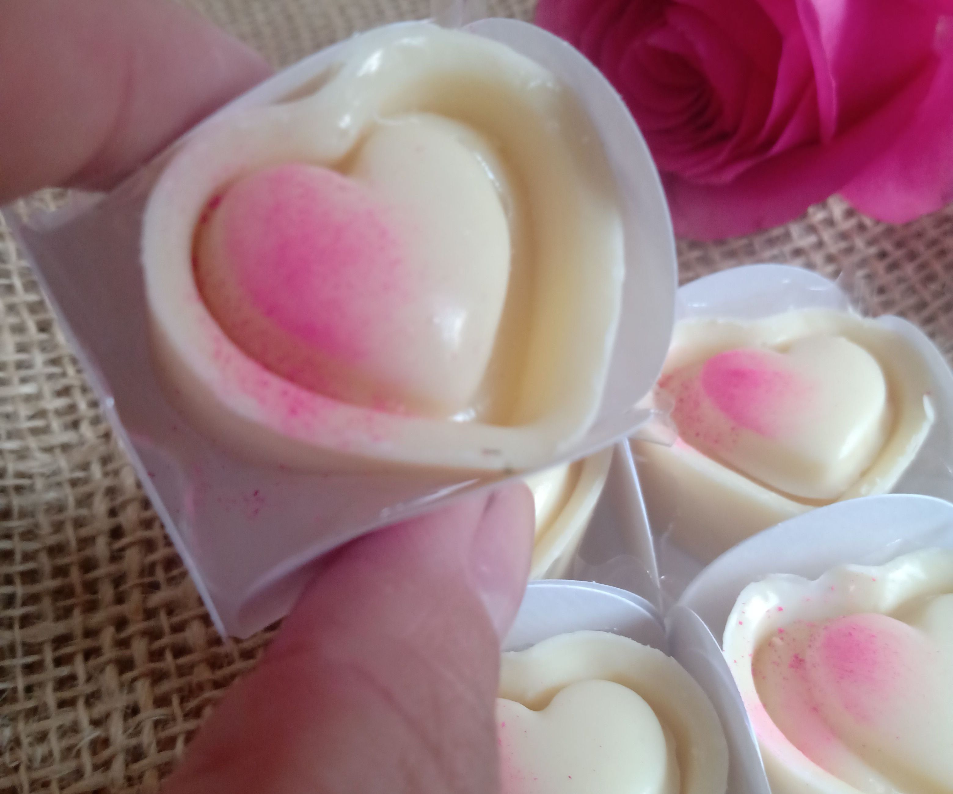 Cachepote Coração Choc/ Branco e limão 🍋