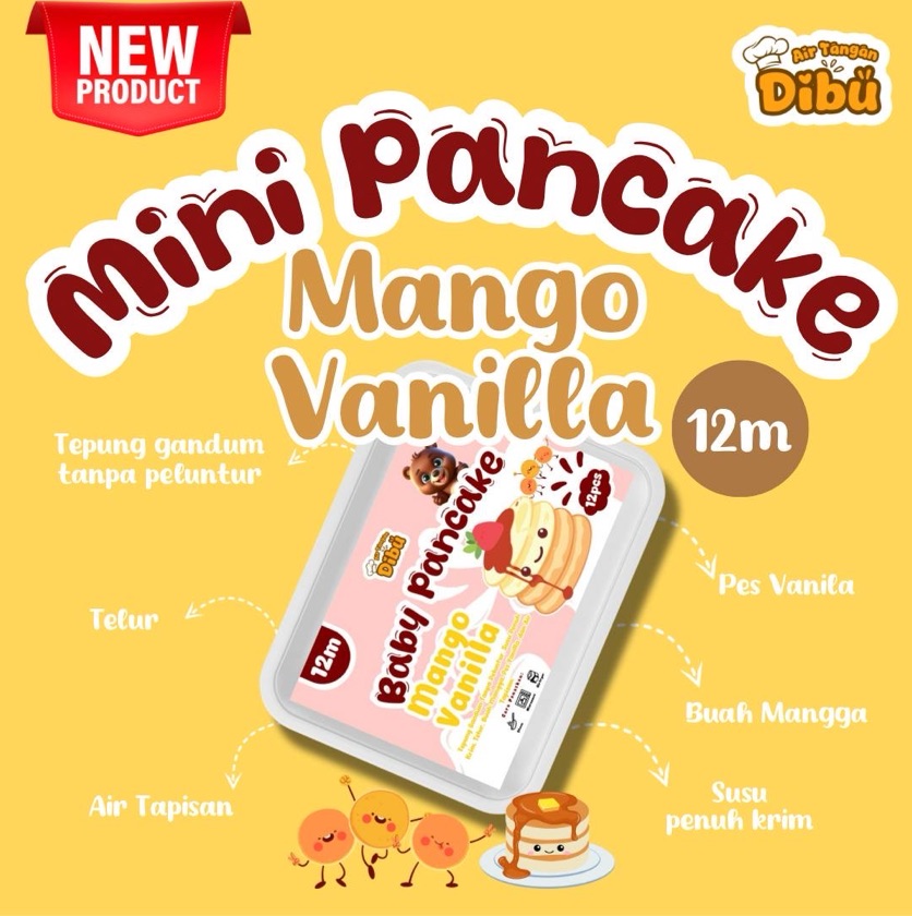 12m+ DIBU (FROZEN) Mini Pancake Mango Vanilla