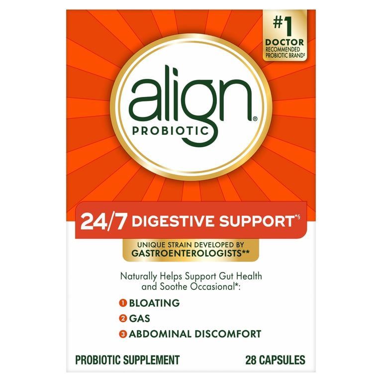 Align Probiotics para Mujer y Hombres, Soporte Digestivo 24/7, 28 Cápsulas