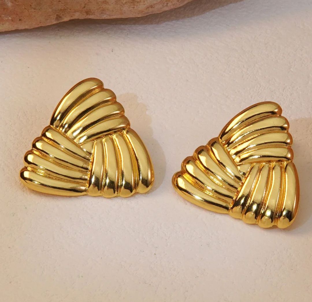Aretes Triángulos Gold
