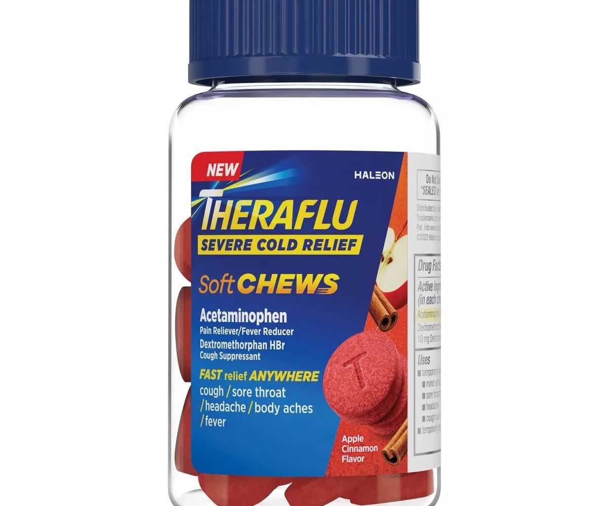 Theraflu Paracetamol Masticable, Severe Cold Relief Soft Chewable