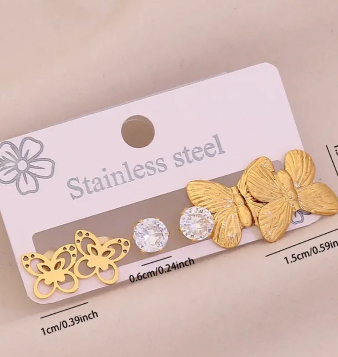 Aretes de 3 Piezas - Individual o Set