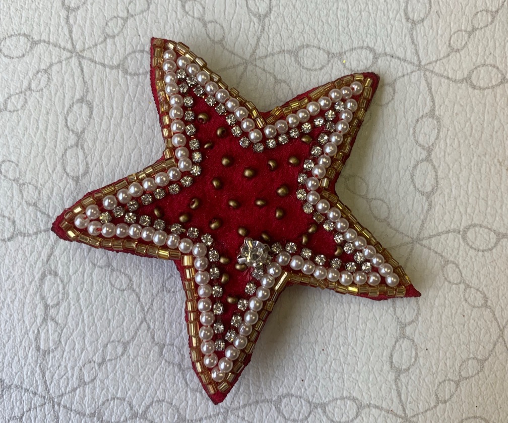 Estrela vermelha (broche )