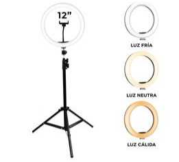 Aro de Luz Led 12 pulgadas para Fotografia y Maquillaje